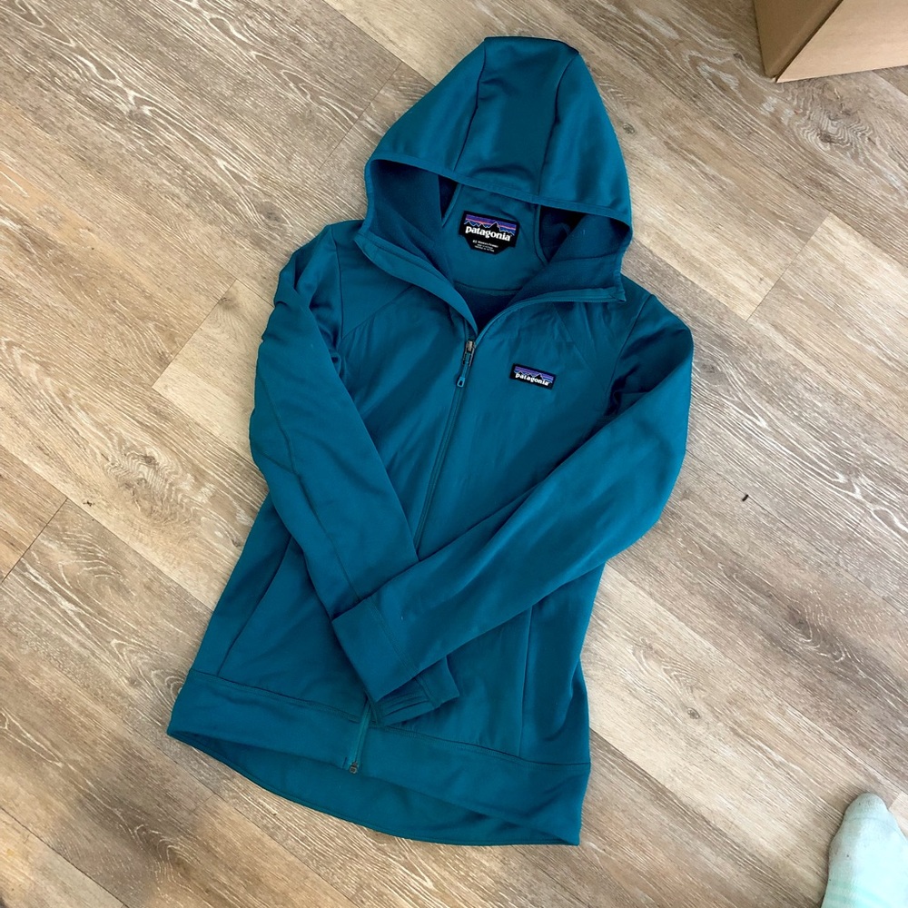 Teal Patagonia XS Women's Hooded Fleece Jacket